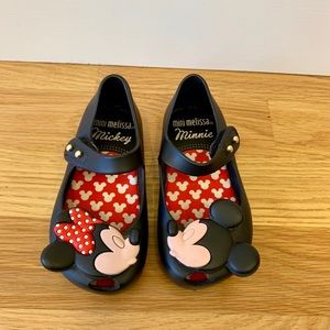 Black Mini Melissa Mickey and Minnie shoes